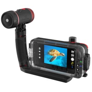 Sealife SportDiver Pro 2500 Set WIth Sea Dragon 2500 Video Rear Angle