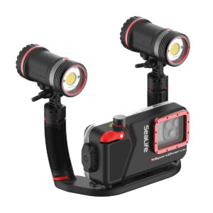 SeaLife Sea Dragon Duo 10K+ Underwater Video Light Set WIth Sportdiver Ultra Housing Angled
