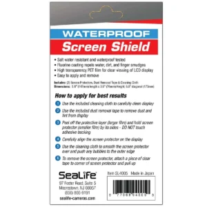 Sealife Screen Protector For SportDiver Housing SL4005 Back Of Packet